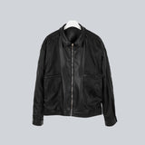 ビーガンレザージップアップジャケット / Vegan Leather Zip up Jacket