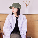 VA Square Stud Wool Bellboy Cap / Green