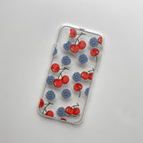チェリー＆デイジーiPhoneケース/Cherry & Blue Daisy (iPhone) Jelly Case