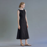 フレア ボートネック ドレス / Flare boatneck dress