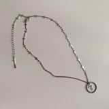 コインブラッククロス2ウェイネックレス/ky Coin Black Cross Two Way Necklace