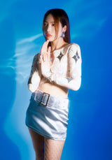 リキッドベルトミニスカート / LIQUIDY BELT MINI SKIRT