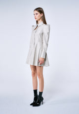 VEGAN LEATHER FLARED DRESS (6683372617846)