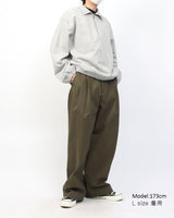 フローピンタックワイドチノパンツ / Flow Pintuck Wide Chino Pants_2color