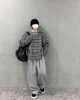 ストライプアンゴラニット / Striped Angora Knit