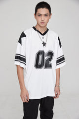 フットボールスタージャージオーバーサイズTシャツ / FOOTBALL STAR JERSEY OVERSIZED T-SHIRT OFF WHITE
