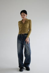 バーゲルシャーリングTシャツ / Bagel Shirring T-shirt (3color)