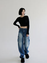 セニティーカーゴパンツ / no.5184 Senity Cargo Pants - Deep blue