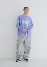 ファンスクリブリングBSRBTクルーネック / BSR2223FWPO072 FUN SCIBBLING BSRBT CREWNECK LAVENDER