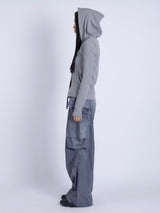 Satin Multi Pocket Pants, Grey