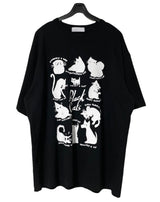 レイジーキャットハーフTシャツ / LAZY CAT HALF T-SHIRTS(2COLOR)