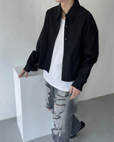 ウォッシングルースフィットクロップシャツ / ECT Washing Loose-Fit Cropped Shirt (4 colors)