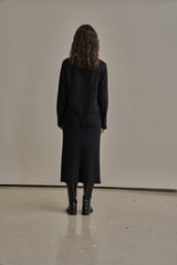 ウール Vニット/WOOL V-KNIT_CHARCOAL