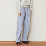チェッカーボードバンディングパンツ/CHECKERBOARD BANDING PANTS_PINK BLUE