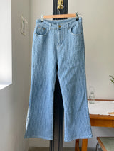 ブロックデニムパンツ / Block Medium Blue Denim