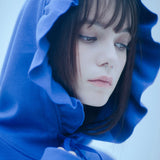バニーラッフルフーディー/0 7 bunny ruffle hood - BLUE