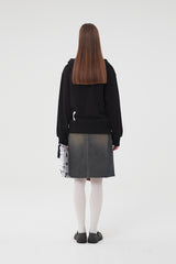 ウィティーバニーフーディージップアップ／WITTY BUNNY HOODIE ZIP UP [BLACK]