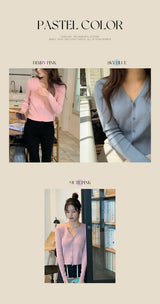 Milk Soft V neck Ribbed Cardigan