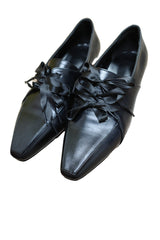 リボンレースアップローファー / ribbon lace-up loafers