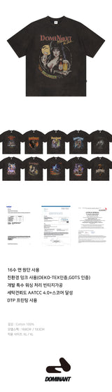 ビンテージウォッシングエルビラT / Vintage Washing Elvira Tee Black