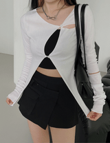 エンジェル スリット Tシャツ / Angle slit T-shirt (2color)