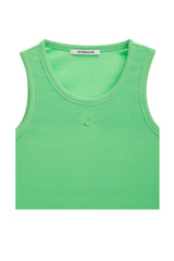 ロゴノースリーブトップ / LOGO SLEEVELESS TOP (GREEN)