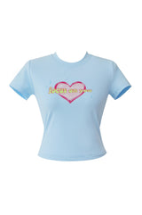 90sフォーカスクロップスパンスリーブTシャツ/90s foucus crop span sleeve t-shirts (sky blue)