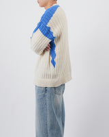 フィードカラーエフェクトウェーブリブドニット / feed color effects wave ribbed knit 2color