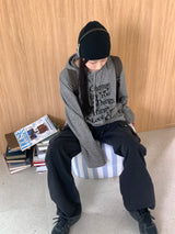 ジャクターグジェカーゴストリングワイドデニムパンツ
