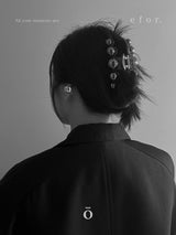 Hair Clip Silver Ball _ SV