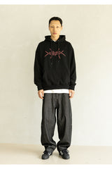 MASS THORN DESTROYED HOODIE MFHHD004-BK