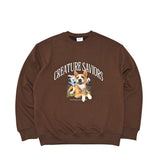 ラッキージャングルクルーネック / BSR2223FWPO069 LUCKY JUNGLE CREWNECK BROWN