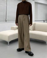 ミダスチェックワイドスラックス / Midas Check Wide Slacks (2 colors)