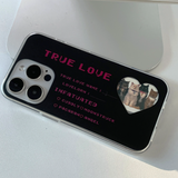 トゥルーラブハートフォトカードフレームフォーンケース / True Love Heart Photo Card Frame blackpink Phone Case