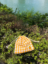 Tangerine badge+pouch set