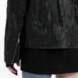 WRINKLE LEATHER SINGLE JACKET BLACK