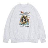 クラウドガールプリンティングスウェットシャツ / Cloud Girl Printing Sweatshirt Melange