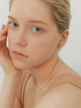 2021 Pantone Daily Round Marbling earring (YG) (6641940004982)