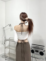 ディープホルターマキシスカート/[SEOW] 670. Deep halter maxy sk