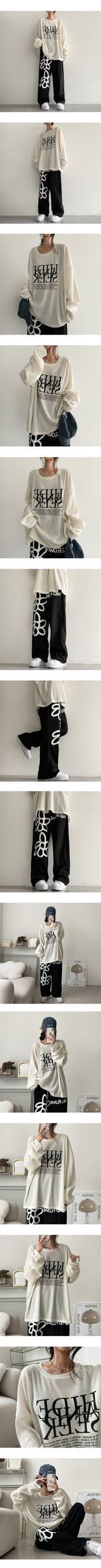 イードルーズ長袖ニットTシャツ