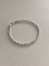 [92.5silver] フラワーチェーンブレスレット