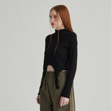 BLACK HEM VARIATION LONG SLEEVES T-SHIRT