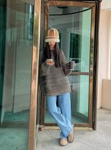 Dミックスオーバーニット / ASCLO D Mix Over Knit (3color)