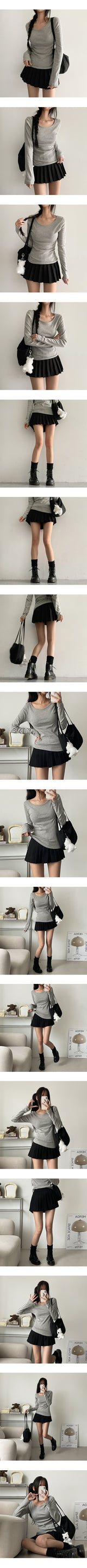 Langto Basic Slim Long-Sleeved T-Shirt
