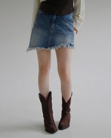 アンバランスデニムスカートプリーツ / no.802 Unbalance Denim Skirt Pants
