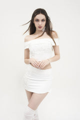 シフォンフラワーコルサージュチョーカー / 946. Chiffon flower corsage chocker (2color)