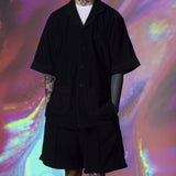 バインディングテリーショーツ/[UNISEX] Binding Terry Shorts (Black)
