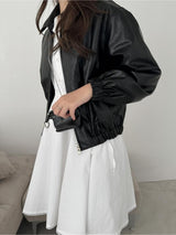 Two-Way Leather Jumper (2 colors)