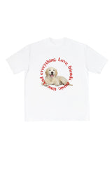 ドッグラッシュオーバーショートスリーブTシャツ/dog rash over short sleeve t-shirts (white)