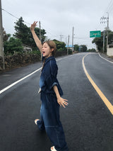 ディープオーシャンデニムセットアップパンツ